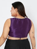 Plus Size Dupion Embellished Readymade Blouse