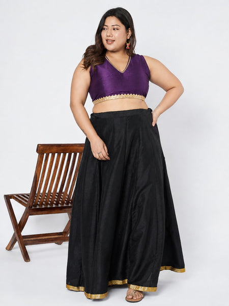 Plus Size Dupion Embellished Readymade Blouse