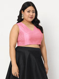 Plus Size Silk Blend Stretchable Readymade Blouse