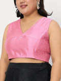 Plus Size Silk Blend Stretchable Readymade Blouse