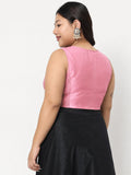 Plus Size Silk Blend Stretchable Readymade Blouse