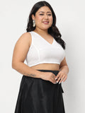 Plus Size Silk Blend Stretchable Readymade Blouse