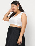 Plus Size Silk Blend Stretchable Readymade Blouse