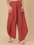 Cotton Printed Side Cowl Trouser