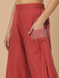 Cotton Printed Side Cowl Trouser