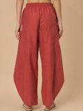 Cotton Printed Side Cowl Trouser