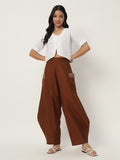 Cotton Printed Side Cowl Trouser