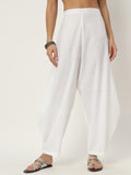 Cotton Solid Side Cowl Trouser