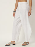 Cotton Solid Side Cowl Trouser