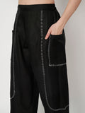 Cotton Embroidered Balloon Trouser