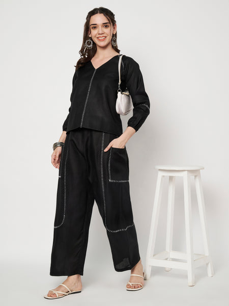 Cotton Embroidered Balloon Trouser