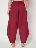Cotton Printed Side Cowl Trouser