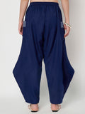 Cotton Printed Side Cowl Trouser