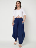 Cotton Printed Side Cowl Trouser