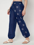 Cotton Placement Print Trouser