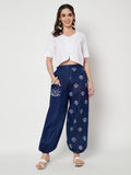 Cotton Placement Print Trouser