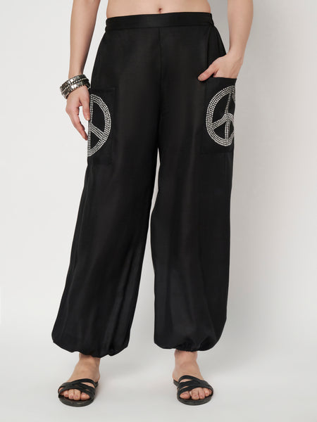 Cotton Print Pocket Trouser