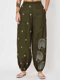 Cotton Placement Print Trouser