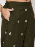 Cotton Placement Print Trouser