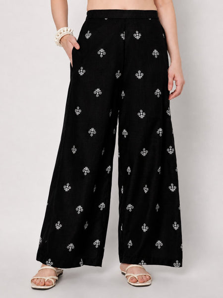 Cotton Block Printed Trousers