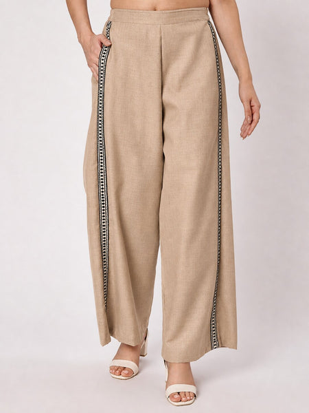 Cotton Side Print Trouser
