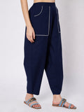 Cotton Solid Pocket Loose Fit Trousers