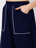 Cotton Solid Pocket Loose Fit Trousers