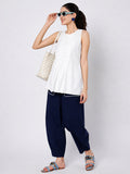 Cotton Solid Pocket Loose Fit Trousers