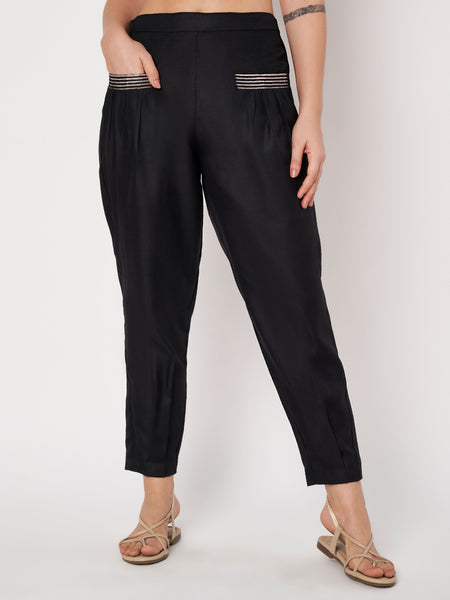 Cotton Pocket Tapered Trousers