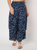 Cotton Printed Front Cowl Trouser