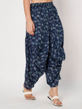 Cotton Printed Front Cowl Trouser