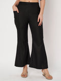 Cotton Bell-Bottom Pocket Trouser