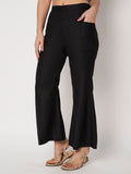 Cotton Bell-Bottom Pocket Trouser