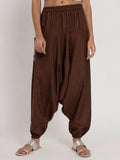 Cotton Printed Pocket Drop-Crotch Trouser