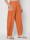 Cotton Printed Side Cowl Trouser
