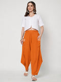 Cotton Printed Side Cowl Trouser