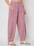 Cotton Printed Side Cowl Trouser
