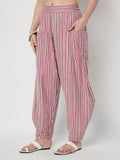 Cotton Printed Side Cowl Trouser