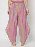 Cotton Printed Side Cowl Trouser