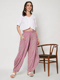 Cotton Printed Side Cowl Trouser