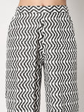 Cotton Chevron Print Trouser