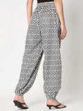 Cotton Chevron Print Trouser