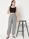 Cotton Chevron Print Trouser