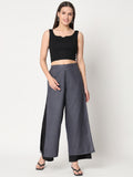 Cotton Solid Layered Trouser