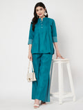 Cotton Chevron Side Print Trouser
