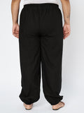 Plus Size Cotton Block Printed Pocket Trouser
