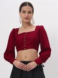 Chroma Button Down Crop Top