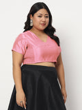 Plus Size Silk Blend Stretchable Blouse