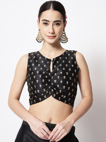 Dupion Block Printed Crop Top