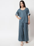 Cotton Hand Block Printed High-low Co-ord
